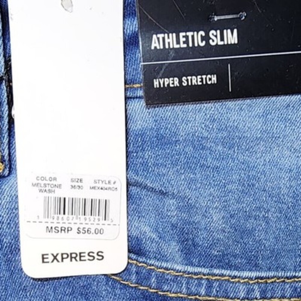 Express Athletic Slim Hyper Stretch Jeans 36x30